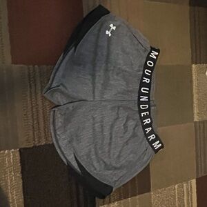 Under Armour Gray and Black Athletic Shorts